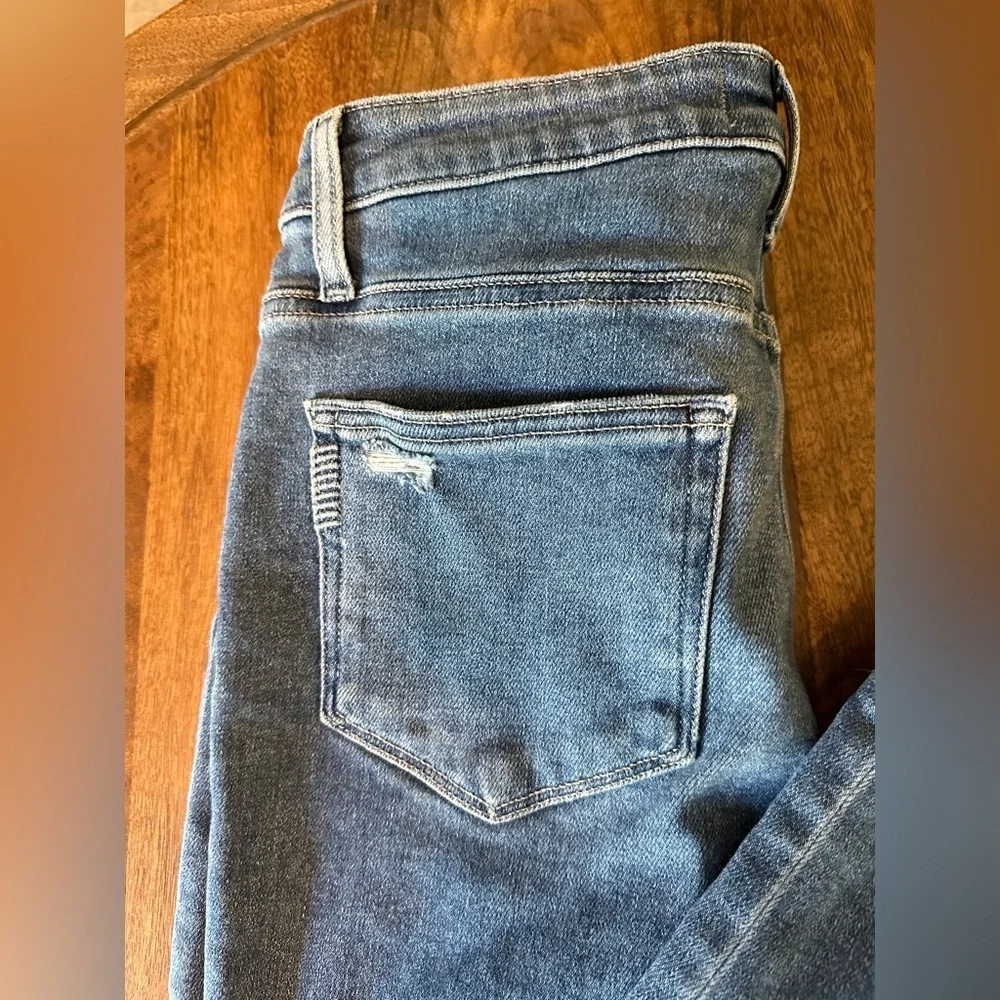 PAIGE Womens Cindy Straight Leg Jeans High Rise Denim Button Fly Blue Size 29 - Picture 5 of 6